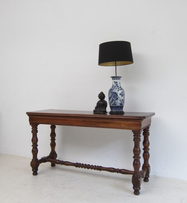 Louis Philippe Schneidertisch in Nussbaum – Bild 2
