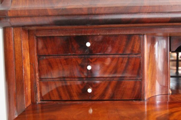 Biedermeier Mahagoni Kabinettschrank mit Sekretärklappe – Bild 44