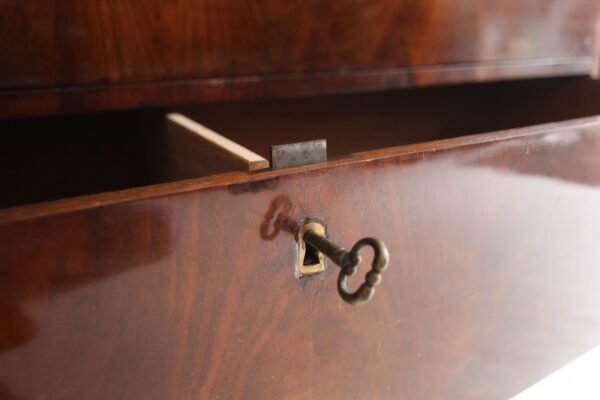 Biedermeier Mahagoni Kabinettschrank mit Sekretärklappe – Bild 55